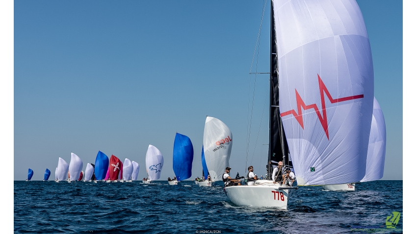 Taki 4 ITA778 of Marco Zammarchi with Niccolo Bertola helming is third best Corinthian team, seventh in overall, in the current ranking of the Melges 24 European Sailing Series 2021