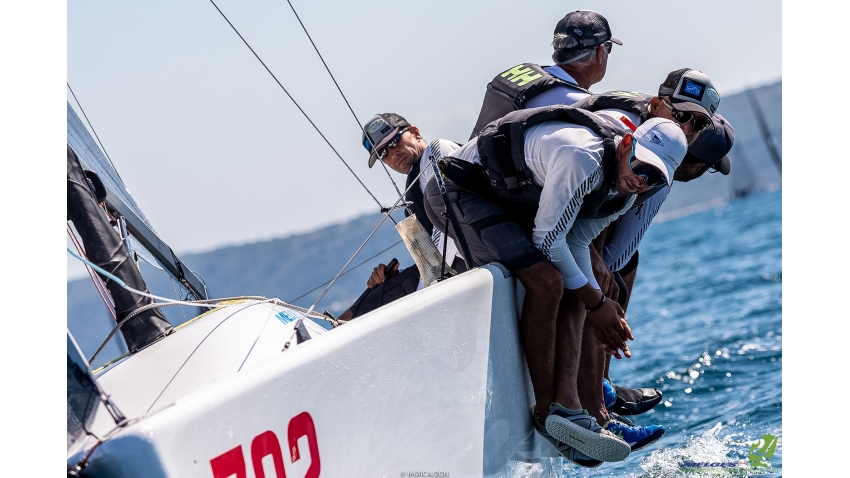 Altea ITA722 of Andrea Racchelli maintains lead after Day Four at the Melges 24 European Championship 2021 in Portoroz, Slovenia. 