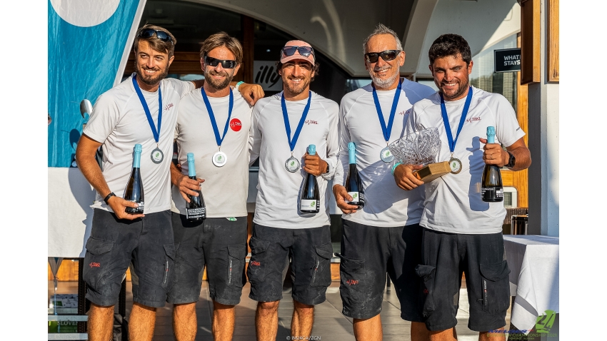 aki 4, owned by Marco Zammarchi and helmed by Niccolo Bertola with Giacomo Fossati, Giovanni Bannetta and Pietro Seghezza - Melges 24 European Corinthian Silver team