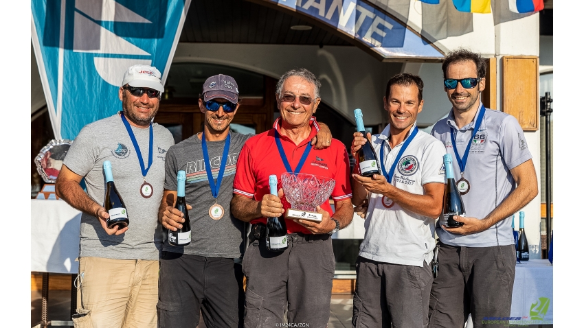 Marco Cavallini's Jeco Team ITA638 with Paolo Cavallini, Gianni Cavallini, Fabrizio Milan, Thomas Vieider - Melges 24 European Championship 2021 - Corinthian Bronze - Portoroz, Slovenia