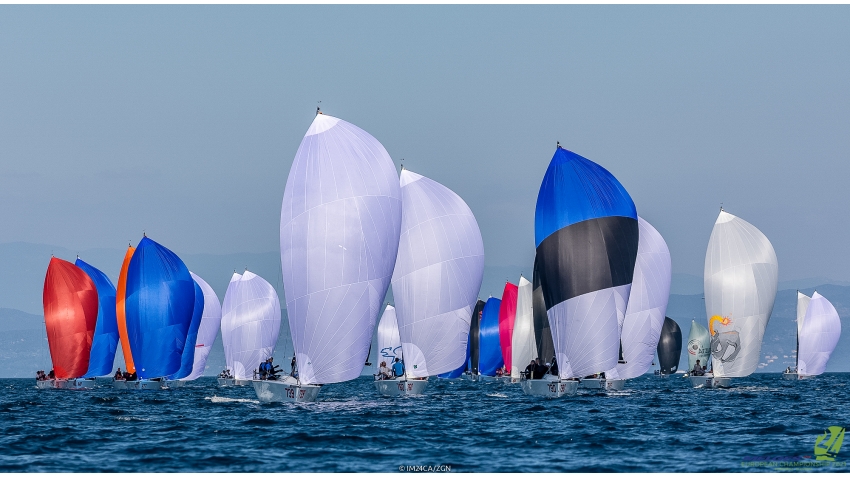 The Melges 24 European Championship 2021 in Portoroz, Slovenia in the picturesque bay of Piran