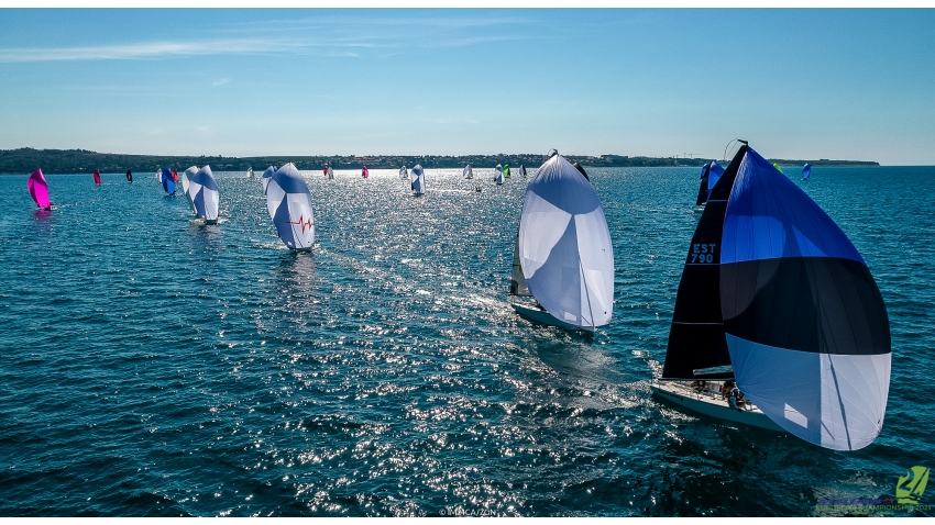 Lenny EST790 of Tõnu Tõniste won the final race of the day and is third in overall and solid leader of the Corinthian division - Melges 24 European Championship 2021 in Portoroz, Slovenia in the picturesque bay of Piran 