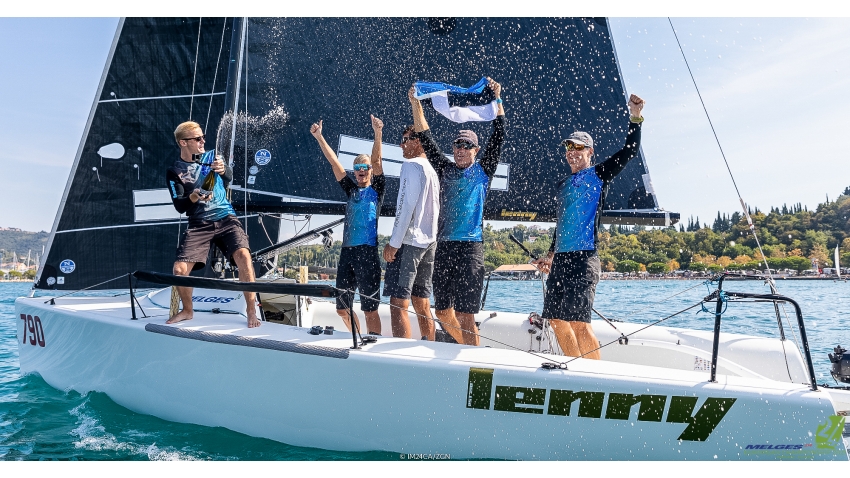 Tõnu Tõniste's Lenny EST790 with Toomas Tõniste, Tammo Otsasoo, Henri Tauts and Maiki Saaring finishes the event with Overall Bronze and Corinthian title at the Melges 24 European Championship 2021 in Portoroz, Slovenia.