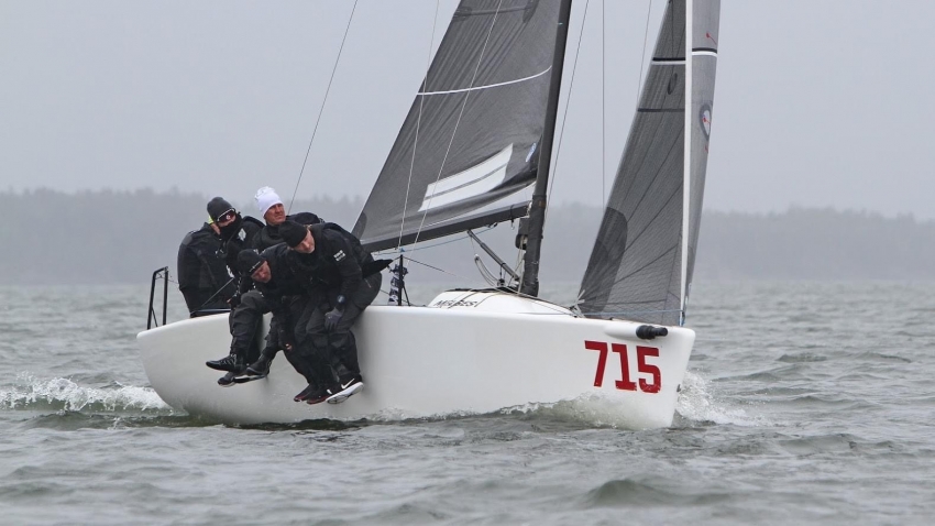 Jonas Bentsson on his SWE715 along with tactician Magnus Lundberg - 2020 Melges 24 Swedish Nationals