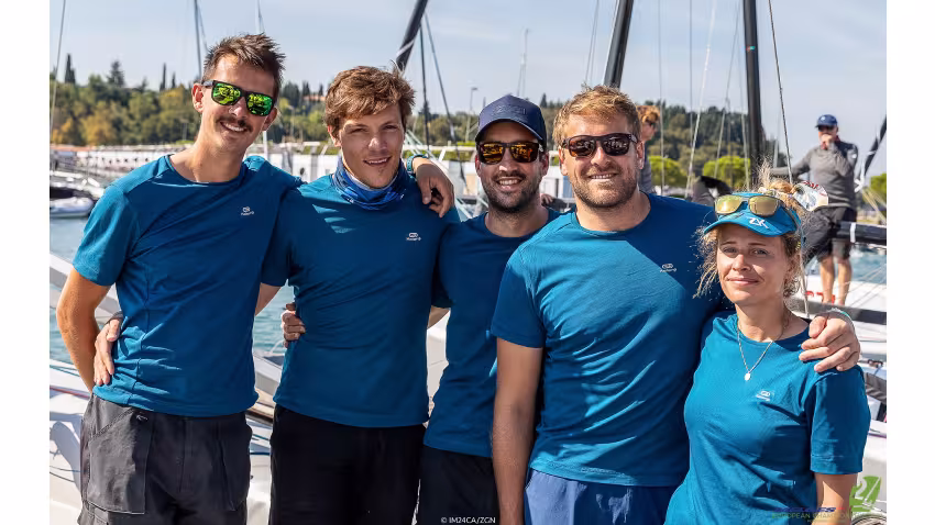 FRA430 of Remy Thuillier with Noemie Bessec, Alexandre Bourree, Mathieu Corruble, Paul Brandel  -  2021 Melges 24 Europeans - Portoroz, Slovenia