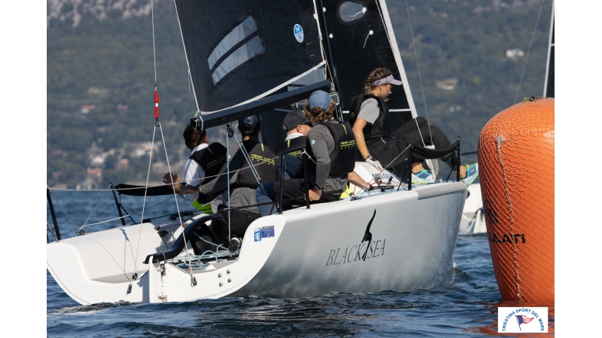 Richard Thompson’s Black Seal GBR822 (3-11-4), steered by Stefano Cherin is fifth after Day 1 at the final event of the Melges 24 European Sailing Series 2021 - Trieste, Italy