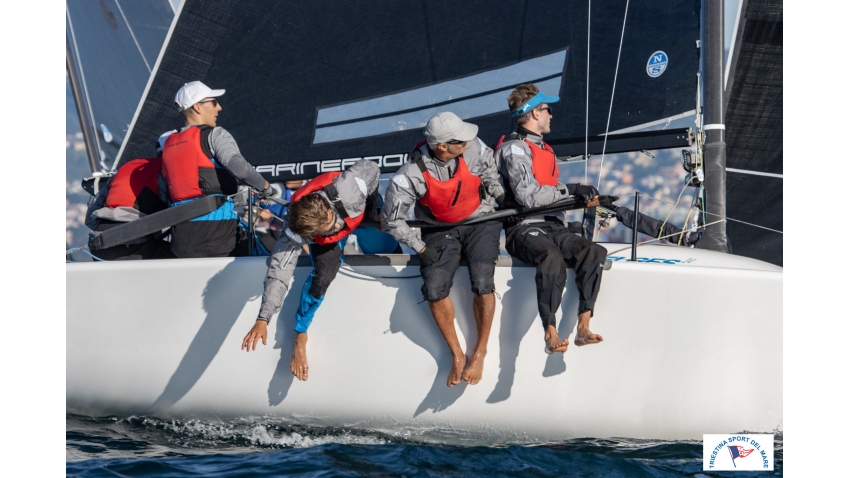 Michael Tarabochia's White Room GER677 (2-10-6) steered by Luis Tarabochia is seated on the fourth place in overall, being the third ranked Corinthian team after Day 1 at the final event of the Melges 24 European Sailing Series 2021 - Trieste, Italy 