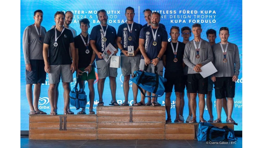 2021 Melges 24 Hungarian Nationals - Top 3 - Seven_Five_Nine of Akos Csolto, Strange Brew of Botong Weores and HÓD of Attila Bujaky