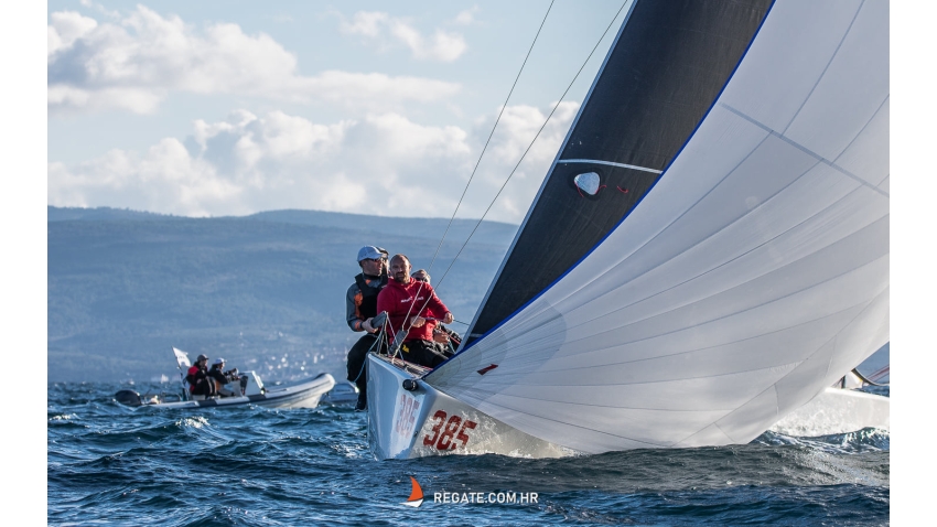 Team Iggy CRO385 of Karlo Kuret with Zlatko Vodanović, Denis Stanojevic and Bruno Gašpić -  Melges 24 Croatian National Championship 2021 - Split, Croatia