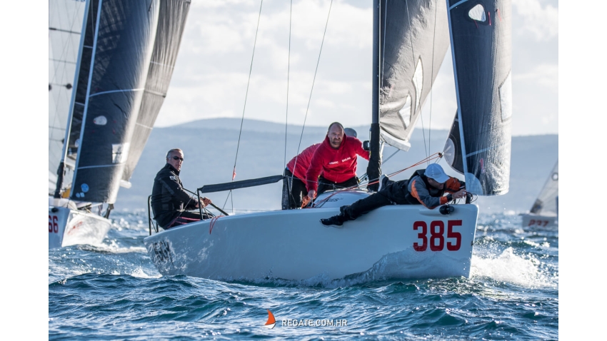 Team Iggy CRO385 of Karlo Kuret with Zlatko Vodanović, Denis Stanojevic and Bruno Gašpić -  Melges 24 Croatian National Championship 2021 - Split, Croatia