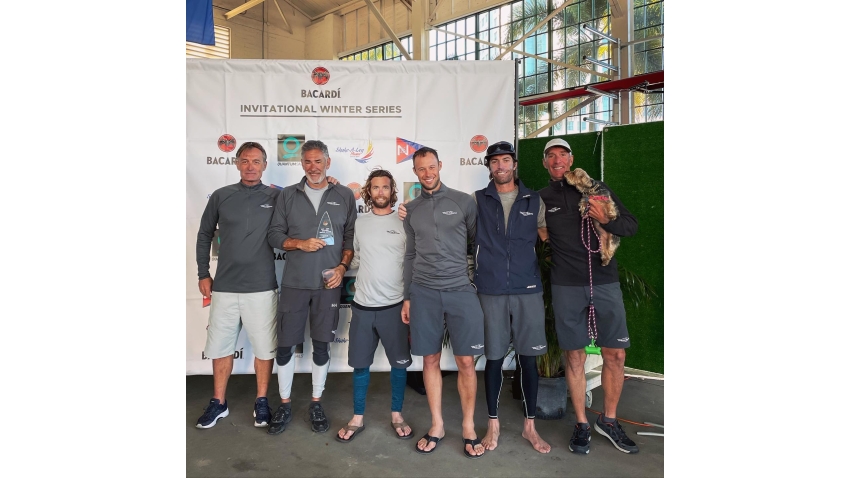 Michael Goldfarb's War Canoe USA825 with Jonny Goldsberry, Morten Henriksen, Matteo Ramian and Emory Williams - 2nd Melges 24 at the Bacardi Winter Series 2021-2022 - Event 2 - Miami, FL