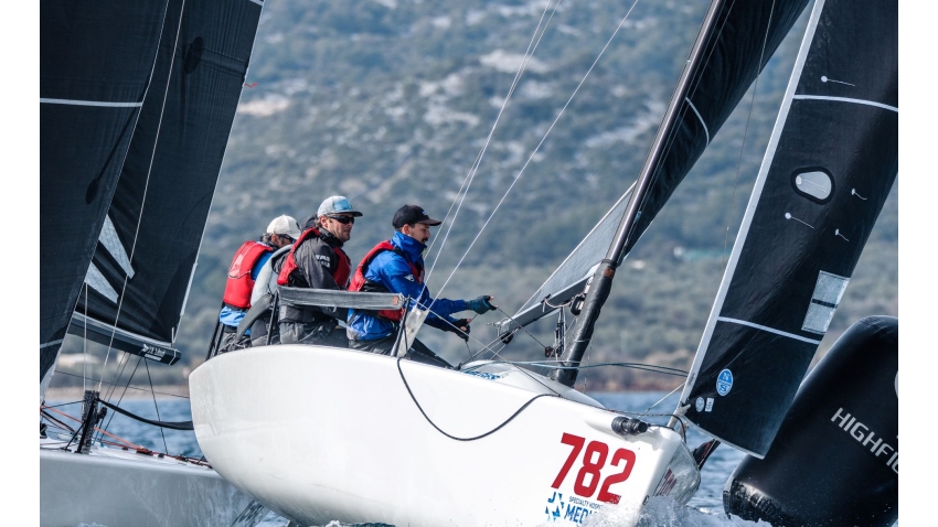 Cro-a-Sail CRO782 of Miroslav Reljanovic with Darko Hajdinjak, Ivan Ivankovic, Daniel Spehar - CRO Melges 24 Cup 2022 Event 2 Biograd