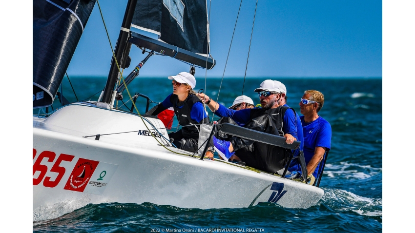 Pacific Yankees USA865 of Drew Freides with Morgan Reeser, Federico Michetti, Charlie Smythe and Lara Poljsak  - 2022 Bacardi Cup Invitational Regatta - Miami, FL