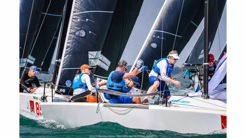 Team RRH of Jan Frederik Dyvi with Jan Borø, Herman Horn-Johannessen,  Stian Ness Rørvik and Malin Rørvik-Sundelin - Bacardi Cup Invitational Regatta 2022