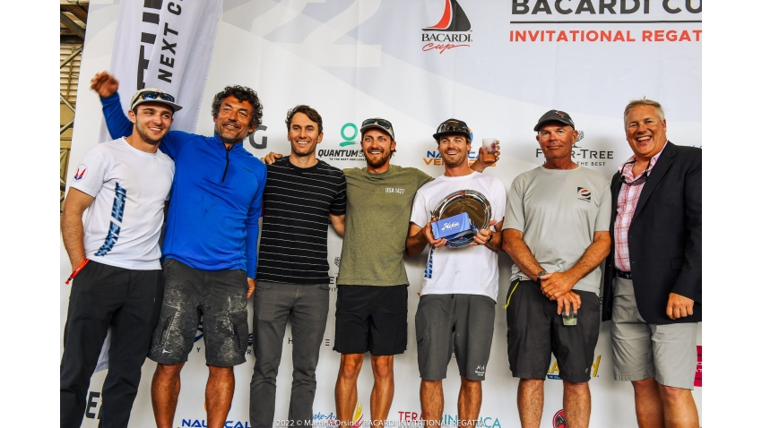 MAVI USA820 of Bora Gulari with Kyle Navin, Norman Berge, Ian Liberty and Michael Menninger - Melges 24 class winner of the Bacardi Cup Invitational Cup 2022