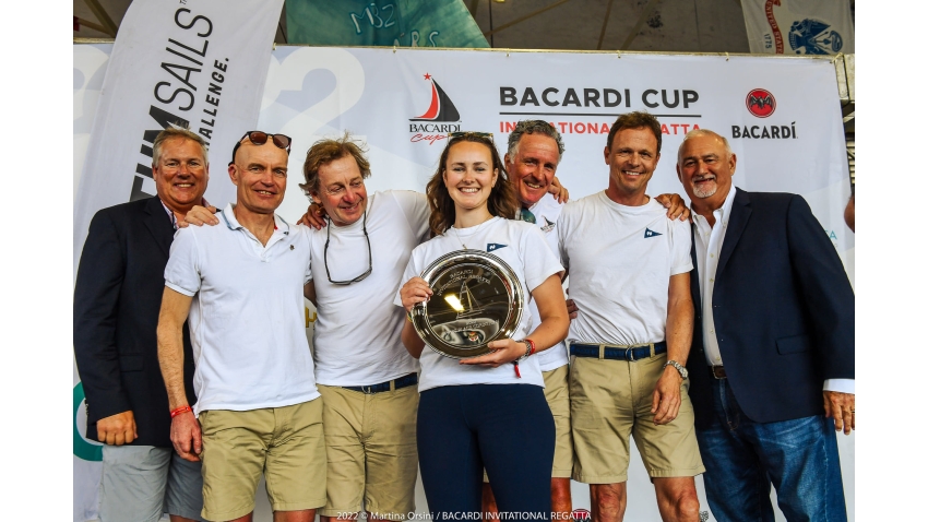 Team RRH NOR749 of Jan Frederik Dyvi with Jan Borø, Herman Horn-Johannessen, Stian Ness Rørvik and Malin Rørvik-Sundelin - Melges 24 Corinthian Champion of the Bacardi Cup Invitational Regatta 2022