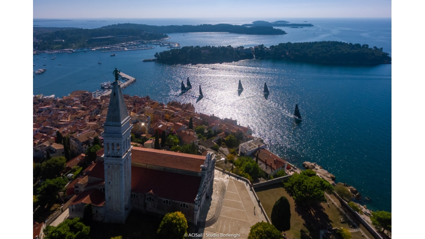 Ancient, densely spaced terracotta-roofed buildings and the giant baroque basilica of St Euphemia of Rovinj’s old town are a perfect backdrop for tough and competitive racing. 