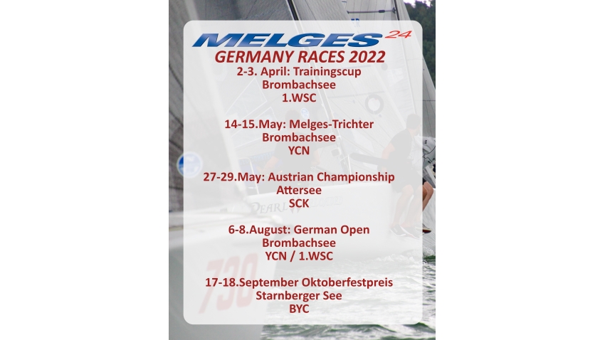 2022 Melges 24 Germany Races schedule