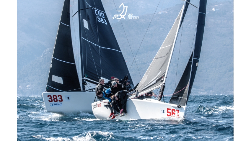 Karlo Kuret on PointOne CRO561 with Stjepan Vitaljic, Pave Pleslic, Hana Dragojevic and Marko Kuret - CRO Melges 24 Cup 2022 - Event 3 - Opatija