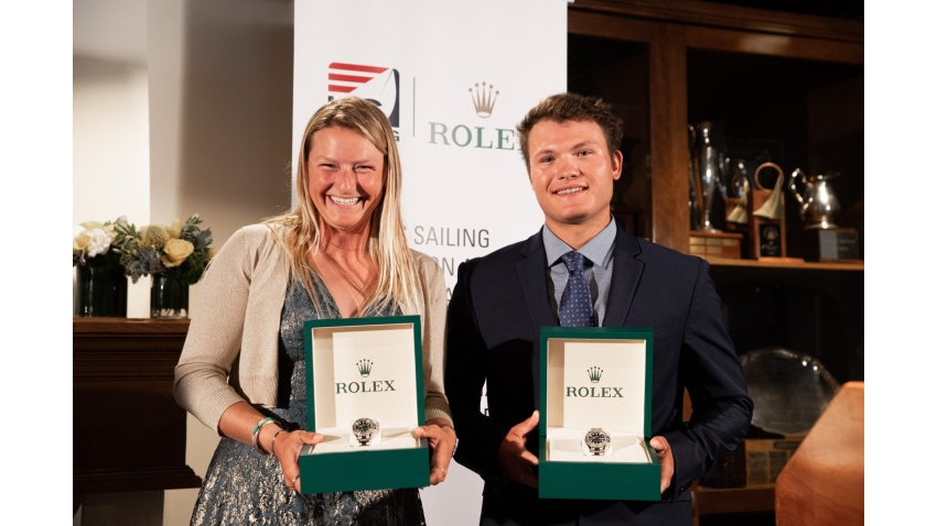 US Sailing Awards - 2021 Rolex Yachtsman of the Year Harry Melges IV and 2021 Rolex Yachtswoman of the Year Daniela Moroz 