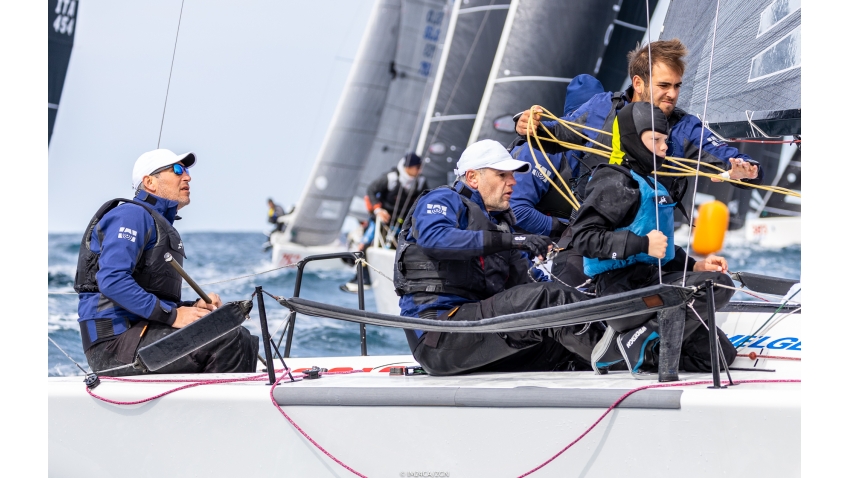 Panjic CRO739 of Luka Šangulin at the first event of the Melges 24 European Sailing Series 2022 in Rovinj, Croatia