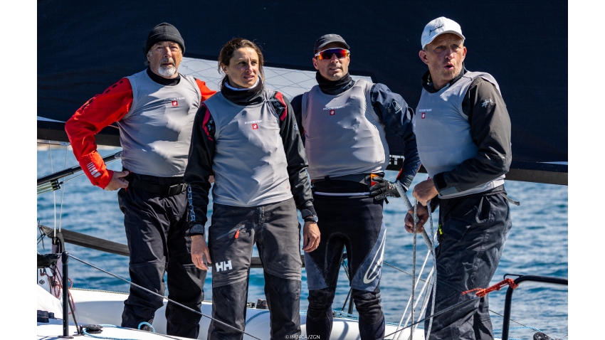 Michele Paoletti’s Strambapapà ITA689 with Giovanna Micol, Giulia Pignolo, Davide Bivi and Diego Paoletti grabbed the victory in the first event of the Melges 24 European Sailing Series 2022 in Rovinj, Croatia