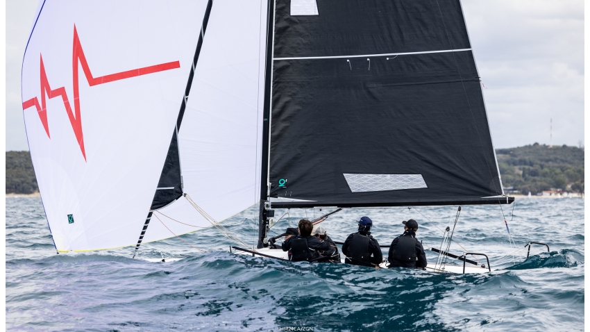 The Top Five after Day Two of the first event of the Melges 24 European Sailing Series 2022 in Rovinj, Croatia is completed by the crew of Niccolo Bertola’s Taki 4