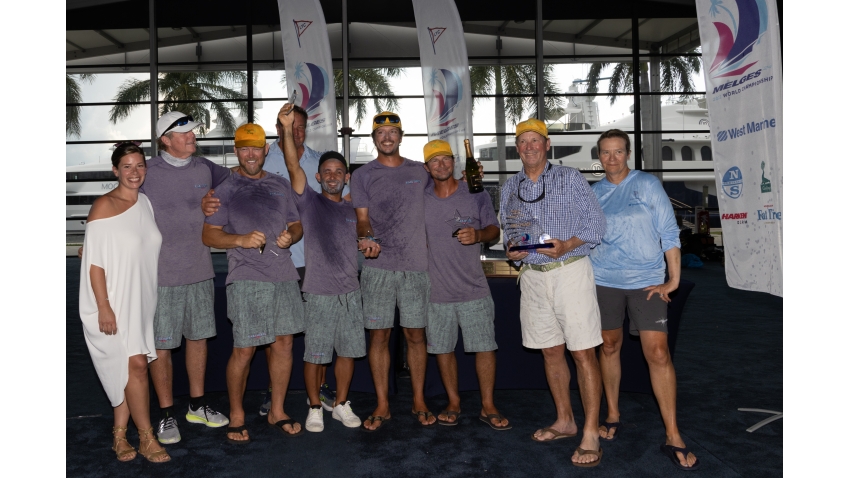 2022 Melges 24 World Champions on Raza Mixta of Peter Duncan, with Victor Diaz de Leon calling the tactics and Erik Shampain, Matt Pistay and Morgan Trubovich in the crew