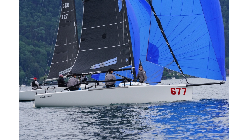 White Room GER677 of Michael Tarabochia, with Luis Tarabochia helming and Sebastian Bühler, Marco Tarabochia and Marvin Frisch in crew is the runner-up of the third event of the Melges 24 European Sailing Series 2022 in Austria