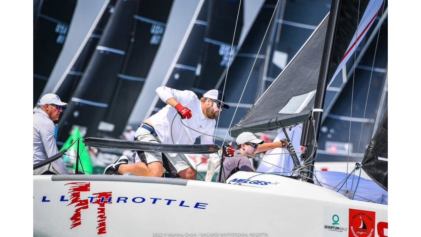 Eight-time Melges 24 U.S. National Champion Brian Porter on Full Throttle USA849 with Bri Porter, Rj Porter, Joey Mello and Matt Woolworth