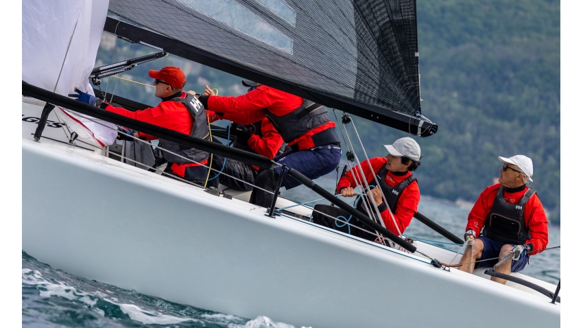 Gilles (3–5-1-2) of Marcello Caldonazzo Arvedi helmed by Pietro D'Alì and with Matteo Capurro, Andrea Trani, Carlo Roccatagliata and Elisa Ascoli onboard, finished their second event on Melges 24 on the second level of the podium - Melges 24 European Sailing Series 2022 in Trieste, Italy
