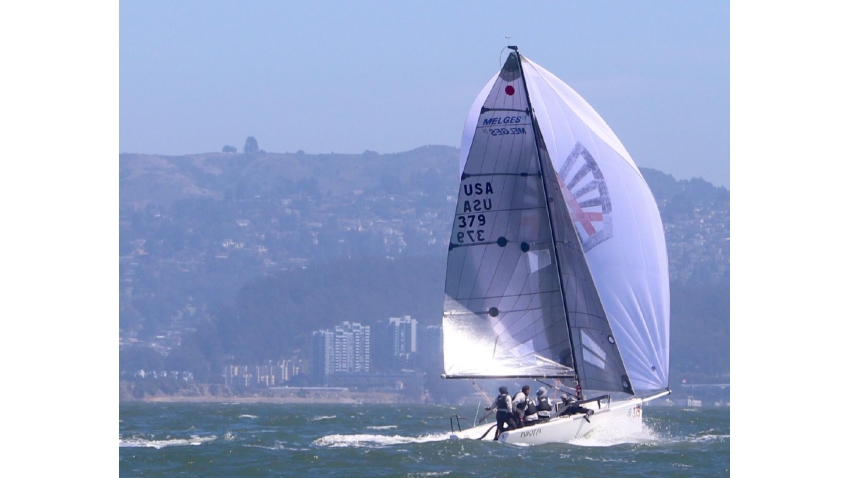 Paul Krak Arntson sailing on his Nikita (USA379)