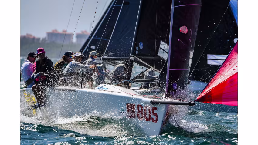 Megan Ratliff, U.S. Melges 24 Class President and owner of the Corinthian powered Decorum (USA) with her brother Hunter at the helm will sail with Doug Nickel, Eddie Adams and Alex Johnson in Fort Lauderdale