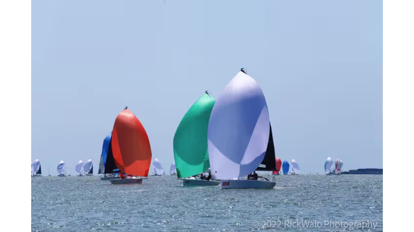 Melges 24 fleet at Charleston Race Week 2022