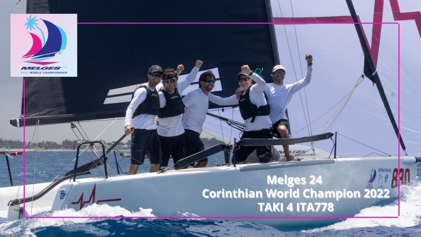 TAKI 4 ITA778 of Marco Zammarchi with Niccolo Bertola, Giacomo Fossati, Giovanni Bannetta and Pietro Seghezza - Melges 24 Corinthian World Champion 2022