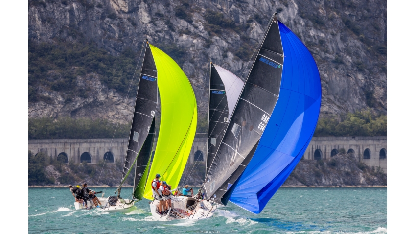 Gill Race Team GBR694 of Miles Quinton with Geoff Carveth at the helm, third best Corinthian after Day 2 of the Melges 24 European Sailing Series 2022 event 4 in Riva del Garda, Italy 