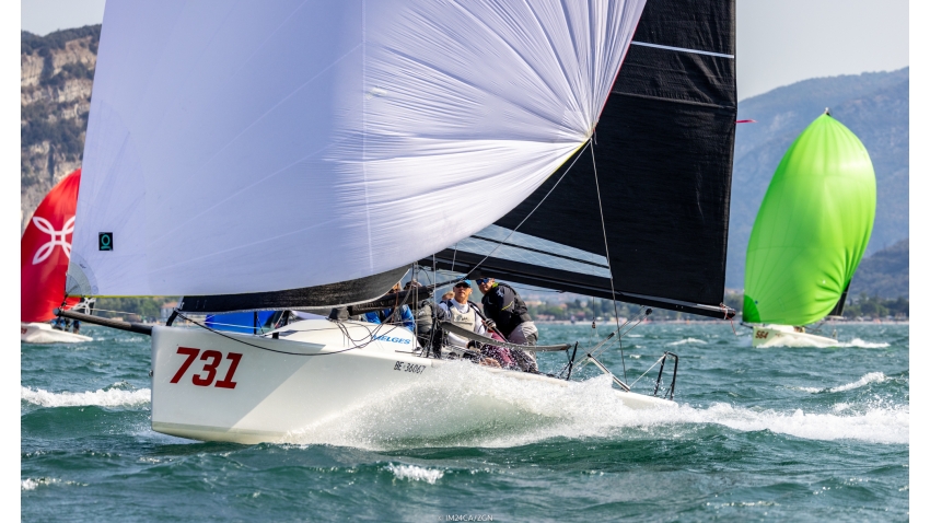 Cytrus SUI731 of Christopher Renker was consistent enough to finish the event as runner-up of the Corinthian division. Melges 24 European Sailing Series 2022 event 4 in Riva del Garda, Italy 