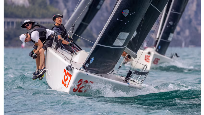 Martin Thiermann at the helm of Ballyhoo Reloaded GER327 - Melges 24 European Sailing Series 2022 Event 4 - Riva del Garda, July 2022