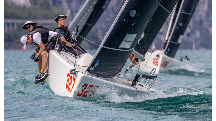 Martin Thiermann at the helm of Ballyhoo Reloaded GER327 - Melges 24 European Sailing Series 2022 Event 4 - Riva del Garda, July 2022