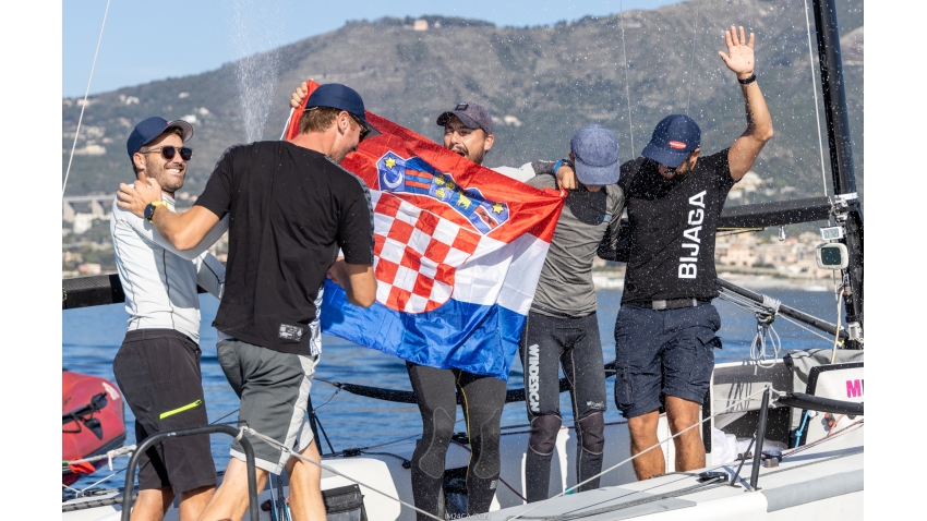 Mataran CRO383 of Ante Botica with  Ivo Matic, Mario Skrlj, Damir Civadelic, Max Carija - 2022 Melges 24 Corinthian European Champion