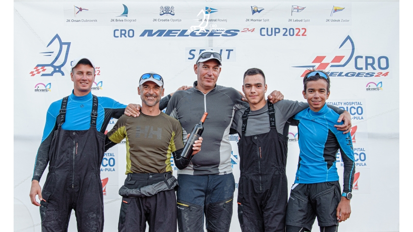 Panjic CRO 739 of Luka Šangulin with Noa Sangulin, Lucijan Jakovljev, Tomislav Basic and Duje Frzop - 2nd at the Labud CRO Melges 24 Cup 2022 in Split