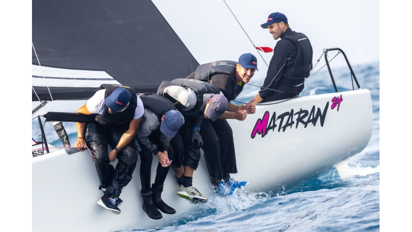 Mataran 24 CRO383 of Ante Botica at the Melges 24 Europeans 2022 in Genova on Day One 