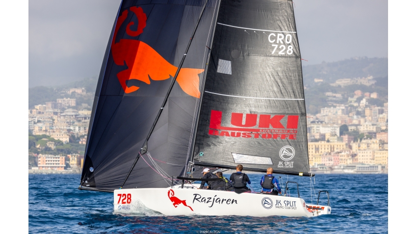 Razjaren CRO728 of Ante Cesic - top performer of the open division at the Melges 24 Europeans 2022 in Genova on Day Two