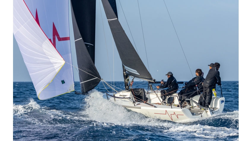 Taki 4 ITA778 of Marco Zammarchi with Niccolò Bertola, Pietro Seghezza, Giacomo Fossati and Giovanni Bannetta - 2nd best Corinthian team at the 2022 Melges 24 European Championship in Genoa