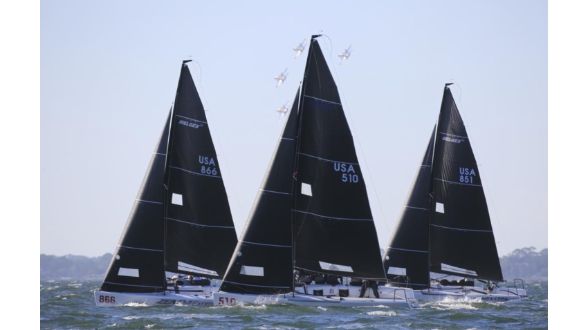 The U.S. Navy's Blue Angels electrify the sky over Pensacola Bay on opening day of the 2022 U.S. Melges 24 U.S. National Championship hosted by the Pensacola Yacht Club.jpeg