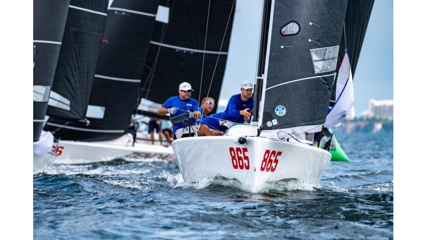 Drew Freides, Nic Asher, Charlie Smythe, Alec Anderson and Mark Ivey on Pacific Yankee - Bacardi Winter Series Event 1 December 2022