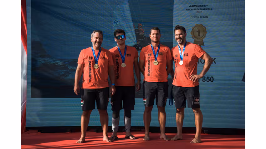Chinook HUN850 of Akos Csolto with Balázs Tomai, Mihaly Kasa, Botond Weores, Balmazs Litkey - Corinthian winner of the 2022 Melges 24 European Sailing Series