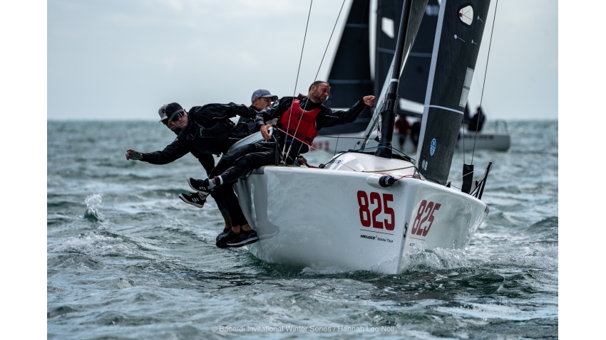 War Canoe USA825 of Michael Goldfarb with Christopher Rast, Jonny Goldsberry, Matteo Ramian and Chris Watters - 2022-2023 Bacardi Invitational Winter Series Event 2 - Miami, FL, USA