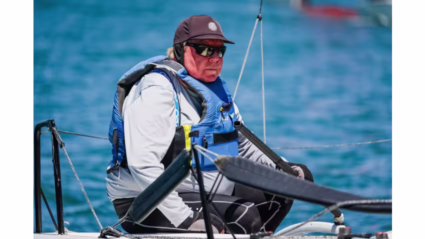 Stephen O'Rourke on his M24 Panther - 2023 Australian Melges 24 Nationals