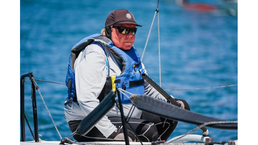 Stephen O'Rourke on his M24 Panther - 2023 Australian Melges 24 Nationals